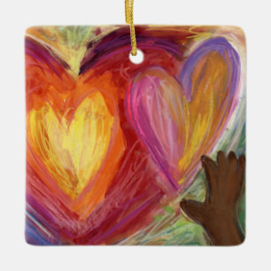 Diversity DEI Hearts Holiday Gift Ornaments
