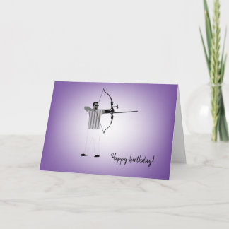 Diversity Designs Man Pararcher Birthday Card