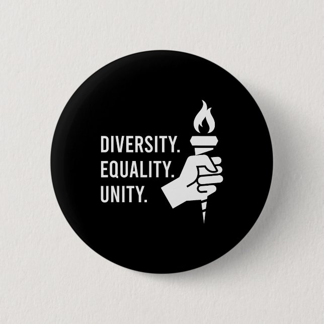 Diversity. Equality. Unity. A Feminist  6 Cm Round Badge (Front)