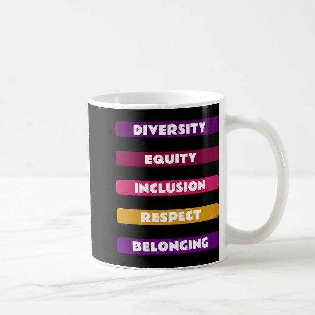 Diversity Equity Inclusion Respect Belonging Pack  Coffee Mug (Right)