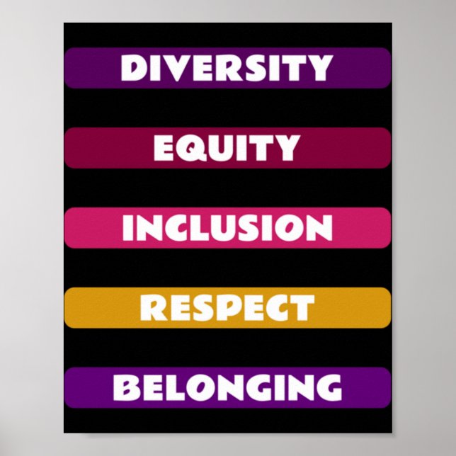 Diversity Equity Inclusion Respect Belonging Pack  Poster (Front)