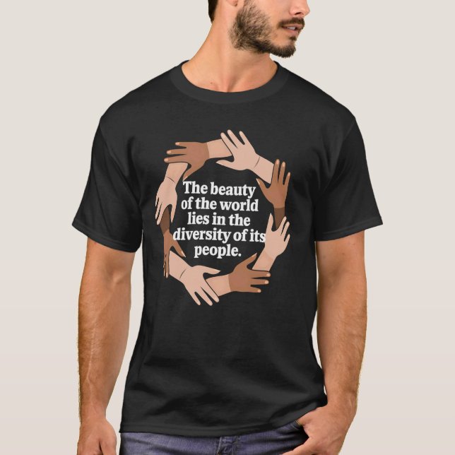 Diversity Inclusion Equality Unity Inspirational Q T-Shirt (Front)