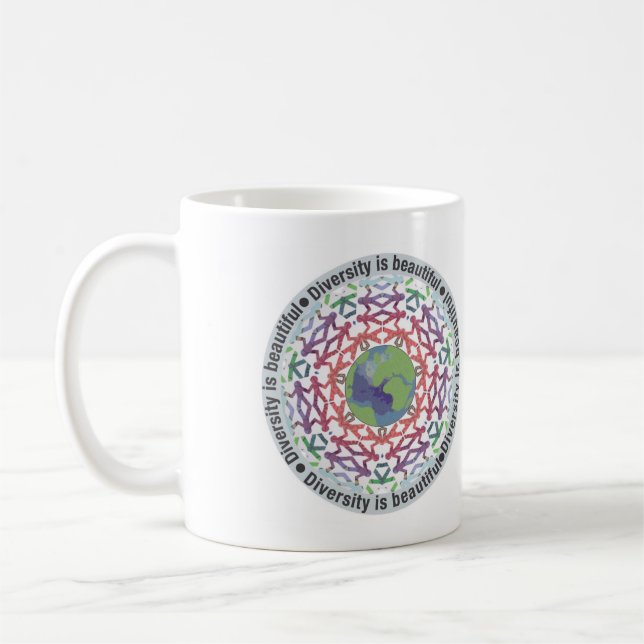 Diversity is beautiful coffee mug (Left)