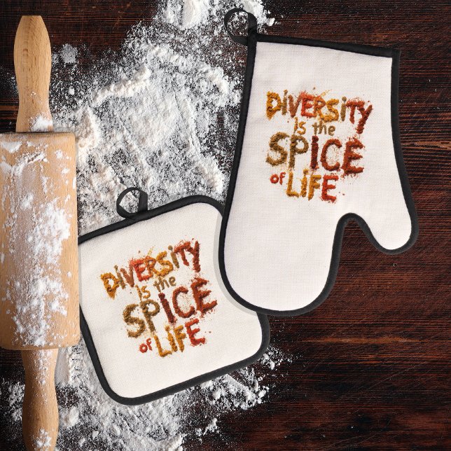 Diversity is the Spice of Life - Safe Space Oven Mitt & Pot Holder Set (Creator Uploaded)