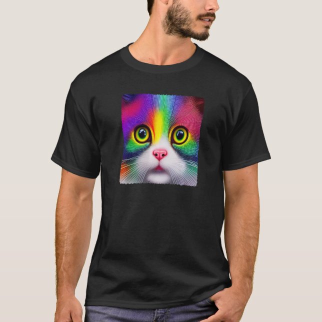 Diversity Love Happiness Peace Creative Cute Rainb T-Shirt (Front)