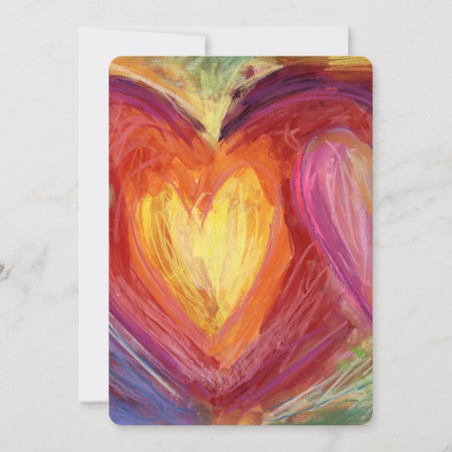 Diversity Love Hearts Colourful Invitations (Front)