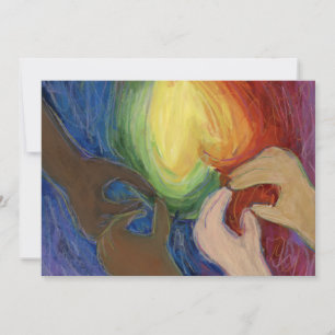 Diversity Love Hearts Hands Colourful Invitation