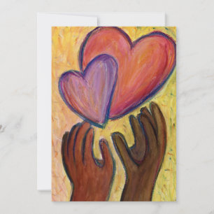 Diversity Love Hearts Hands Colourful Invitations