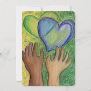 Diversity Love Hearts Hands Colourful Invitations