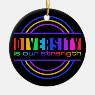 Diversity ornament, customise ceramic tree decoration