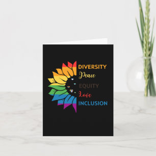 Diversity Peace Equity Love Inclusion – Rainbow Su Card