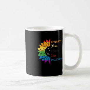 Diversity Peace Equity Love Inclusion – Rainbow Su Coffee Mug