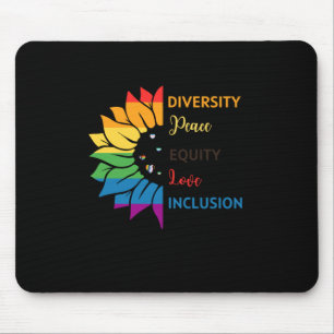 Diversity Peace Equity Love Inclusion – Rainbow Su Mouse Pad