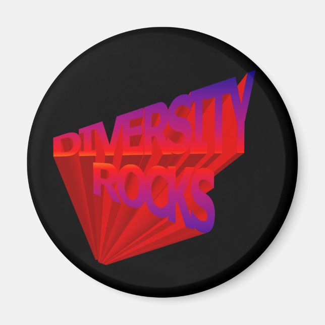 Diversity Rocks Magnet (Front)