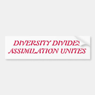 diversity sucks bumper sticker