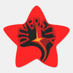 Diversity Swirling Star Stickers