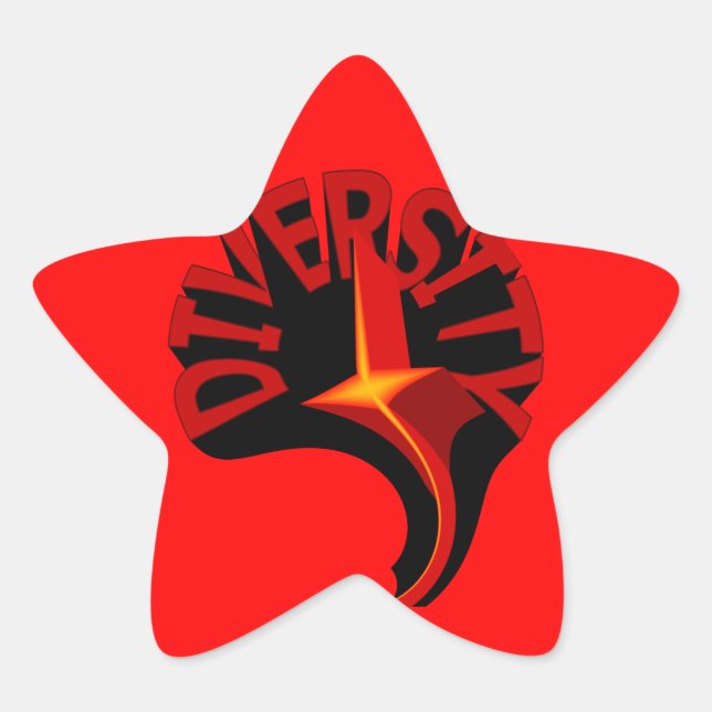 Diversity Swirling Star Stickers (Front)