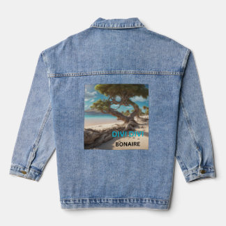 Divi divi tree and beach denim jacket