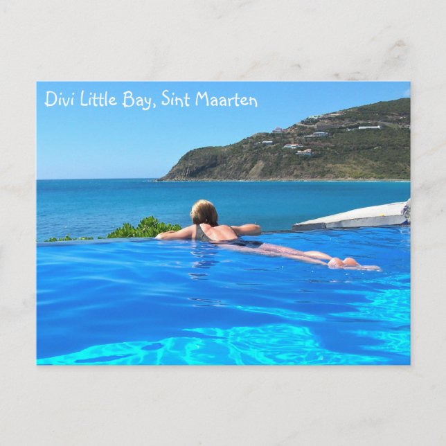 Divi Little Bay infinity pool, Sint Maarten - SXM Postcard (Front)