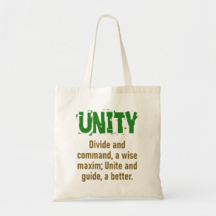 Divide And Command - Unity Quote Tote Bag