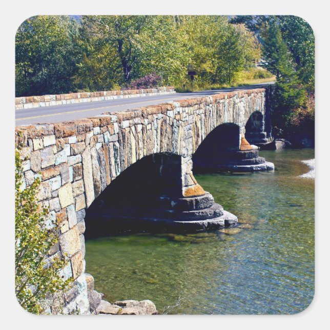Divide Creek Bridge Square Sticker (Front)