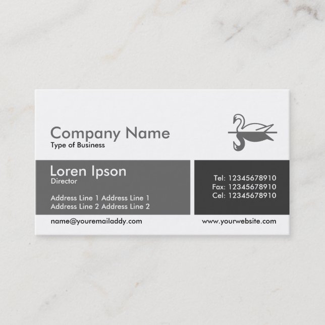 Divided Band - Shades of Grey Business Card (Front)