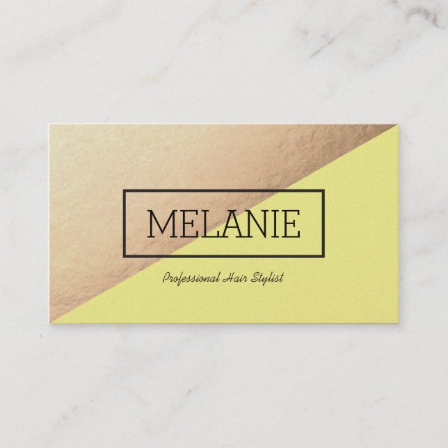 Divided Business Cards in Yellow (Front)