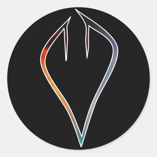 Divided Sky Heart Stickers (Front)