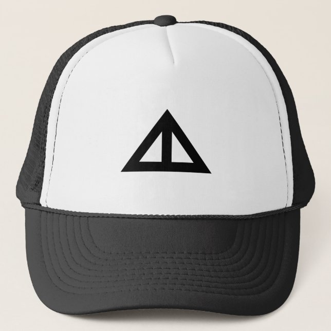 Divided Triangular Arrow Trucker Hat (Front)