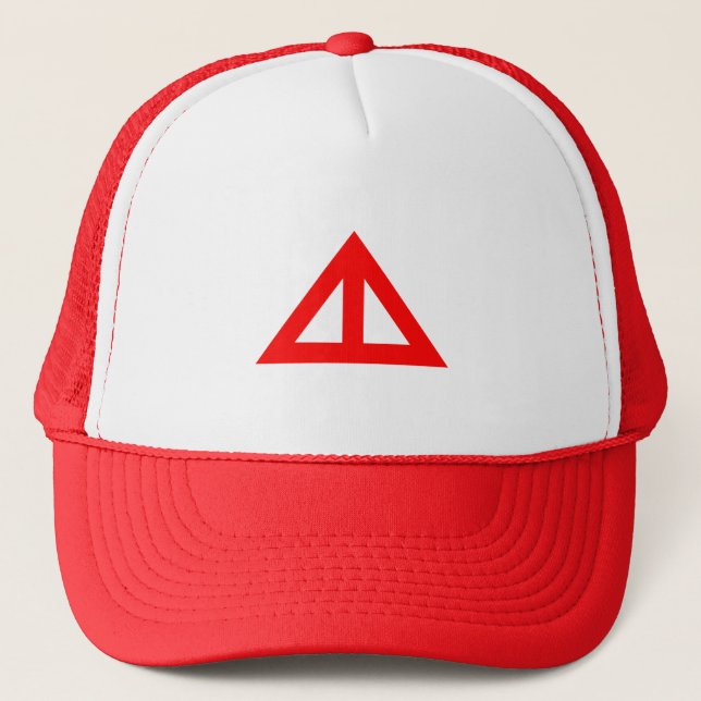 Divided Triangular Arrow Trucker Hat (Front)