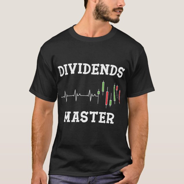 Dividends Master Candlestick Heart Beat T-Shirt (Front)