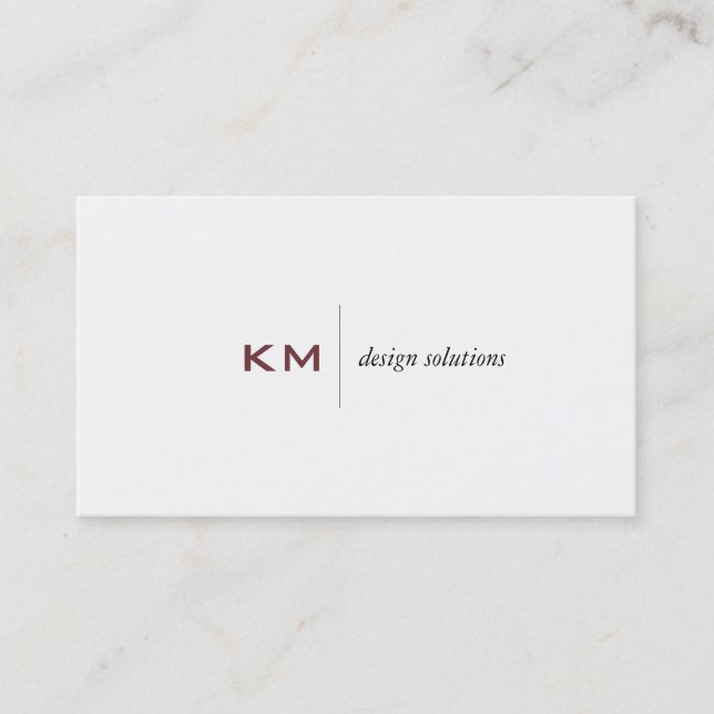 Divider Line (rose vale) Tab Business Card (Front)