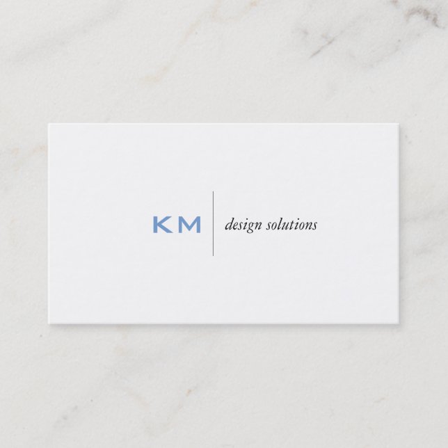 Divider Line (sky blue) Tab Business Card (Front)