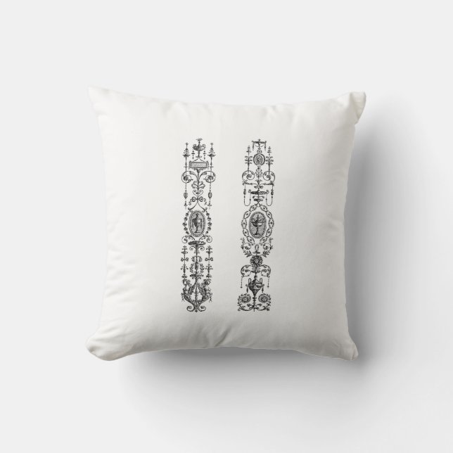 Divider Ornamental Line Art Throw Pillow (Front)