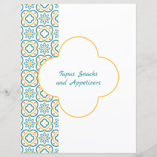 Divider Page for Blue Yellow Spanish Tile Binder