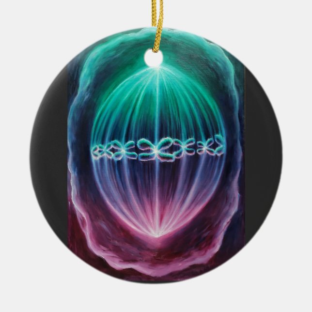Dividing cells ceramic ornament (Front)