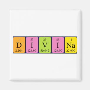 Divina periodic table name magnet