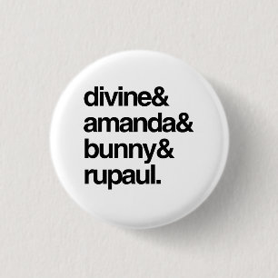 Divine Amanda Bunny and Ru 3 Cm Round Badge