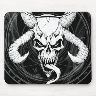 Divine Arcane Skull of Death Black Mouse Mat