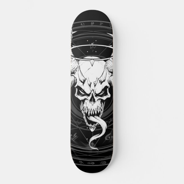 Divine Arcane Skull of Death (Black) Skateboard (Front)