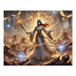 Divine Battle Healer Posters – Strength Compassion
