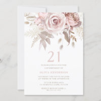 Divine Blush Pink Roses 21st Birthday Party