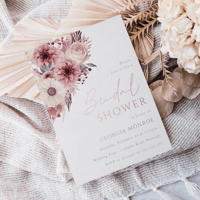 Divine Boho Blush Bridal Shower Rose Gold (Creator Uploaded)