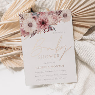 Divine Boho Blush Rose Gold Baby Shower