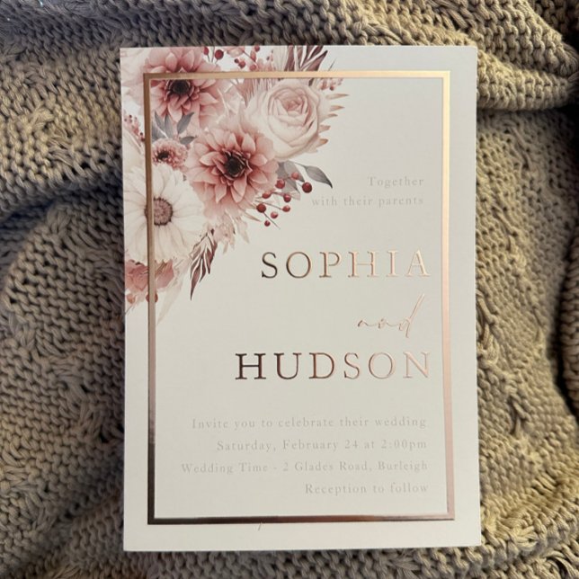 Divine Boho Blush Wedding Rose Gold Border (Creator Uploaded)