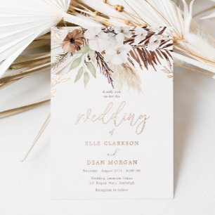 Divine Boho Floral Rose Gold Foil Wedding