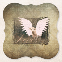 DIVINE BOVINE ANGEL COW COASTER LOVE VERSE SET 6