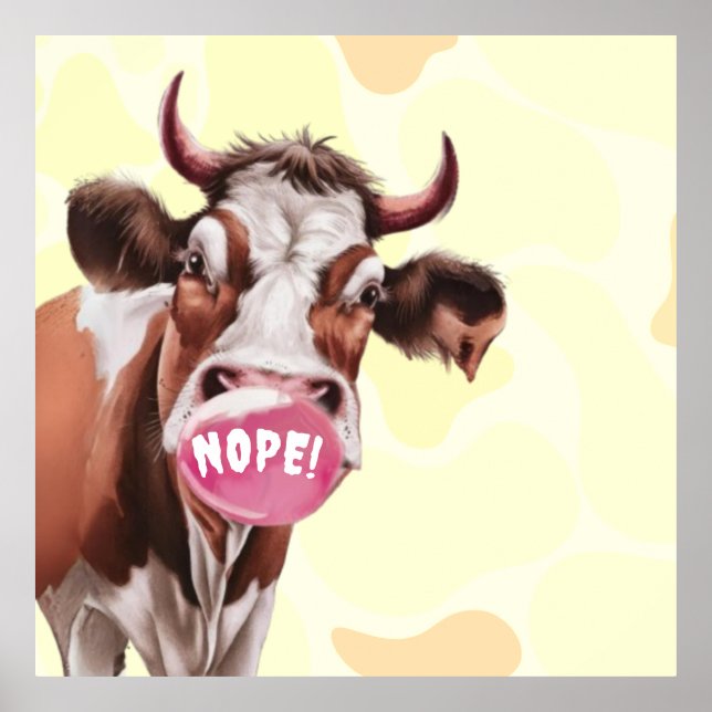 Divine Bovine Make Your Own Custom Poster (Front)