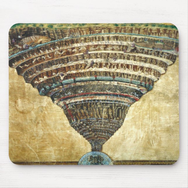 Divine Comedy By Sandro Botticelli Mouse Pad (Front)
