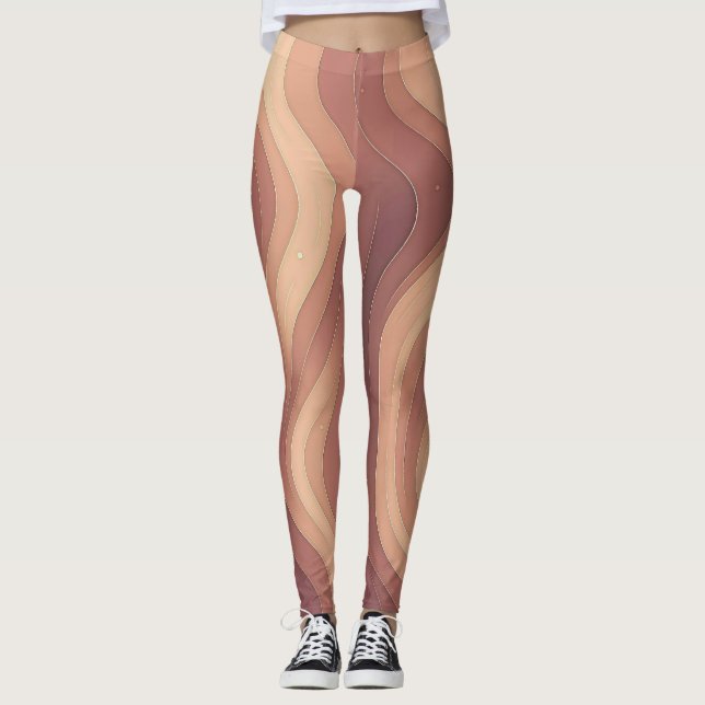 Divine Curves – Elegant Feminine Line Art Leggings (Front)